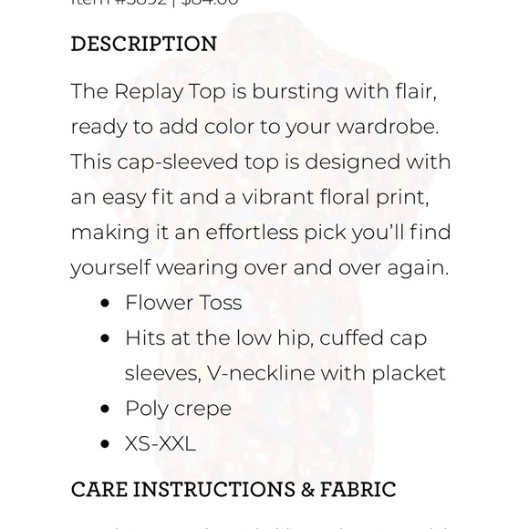 Cabi Replay Top Orange with Flowers - Picture 4 of 7